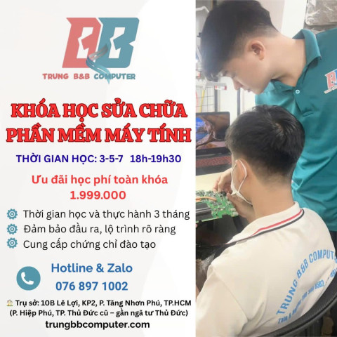 Khóa Học Sửa Chữa Phần Mềm Máy Tính – Khai Giảng Ngày 02/12/2025