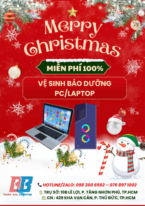 Chương Trình Ưu Đãi Giáng Sinh – Vệ Sinh PC & Laptop Miễn Phí